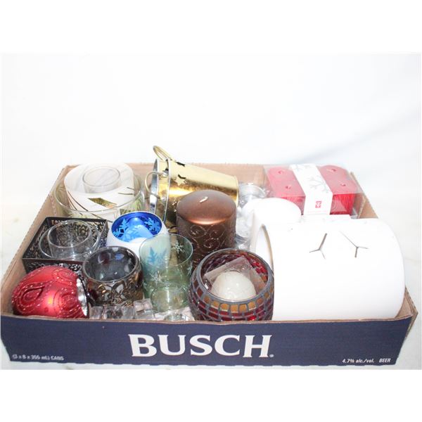 SEASONAL CANDLES & CANDLE HOLDERS ASSORTED