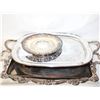 Image 1 : 3 ANTIQUE/VINTAGE SILVER PLATED TRAYS
