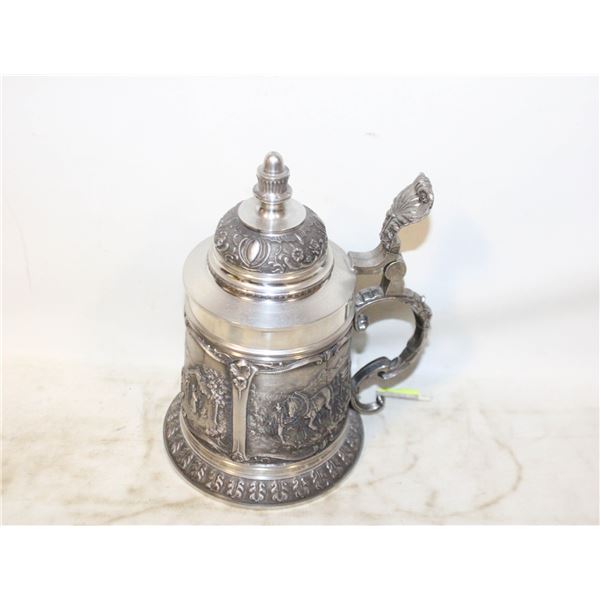 VINTAGE PEWTER WEST GERMAN 7.5" STEIN