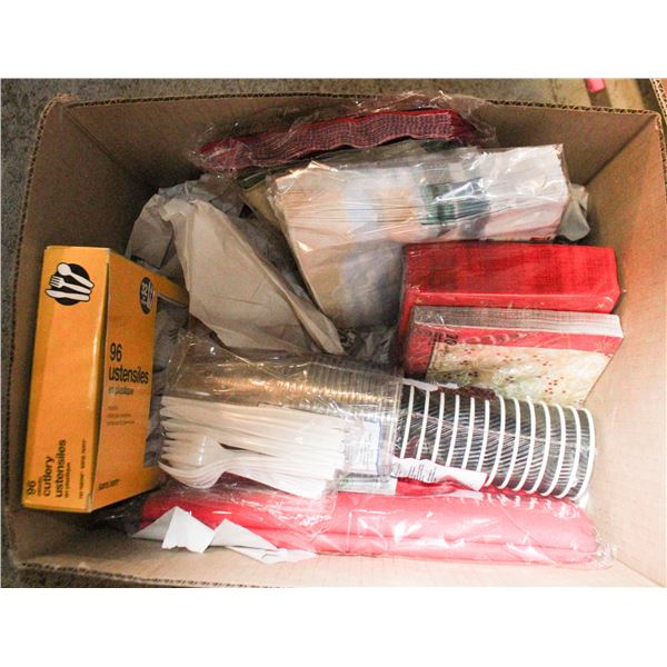 SINGLE USE DISHES BOX LOT