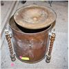 Image 1 : ANTIQUE COPPER COAL POT AS IS-ESTATE