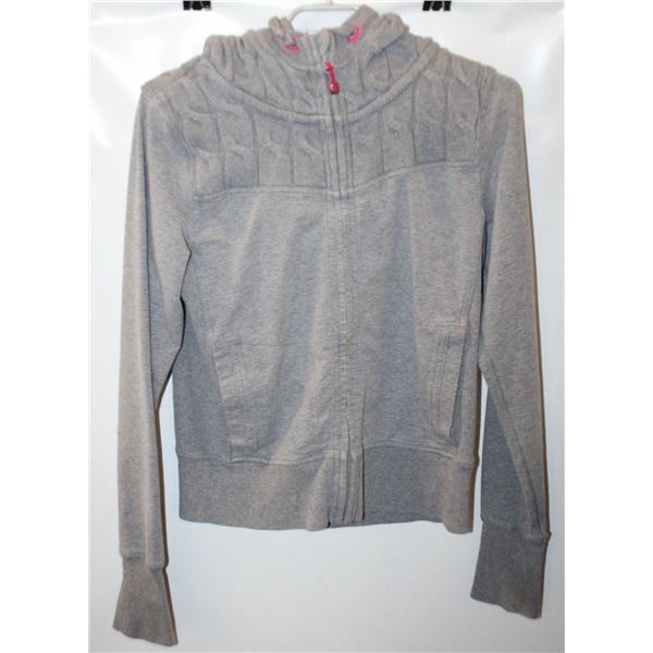 LADIES MED LULU LEMON GREY & PINK HOODIE