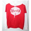 Image 1 : LADIES MED PHILADELPHIA 76'ERS RED HOODIE
