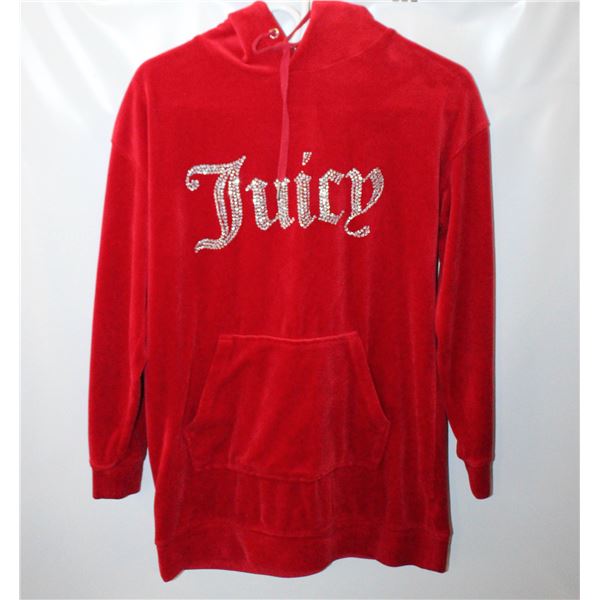 LADIES XS JUICY COUTURE RED VELOUR HOODIE