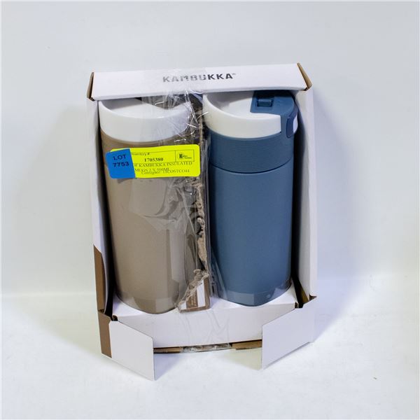 2 PACK OF KAMBUKKA INSULATED TRAVEL MUGS 2 X 500ML