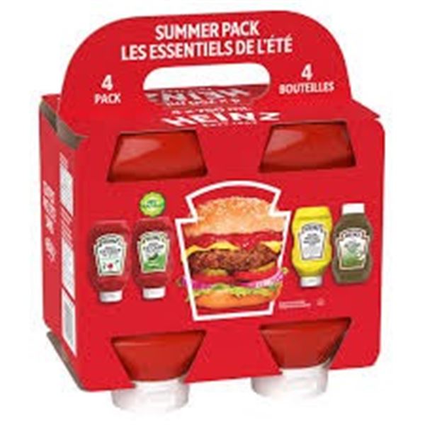 NEW 4 BOTTLES OF HEINZ SUMMER SAUCE PACK