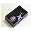 Image 1 : PURPLE GEMSTONE CROSS NECK. & CAMEO