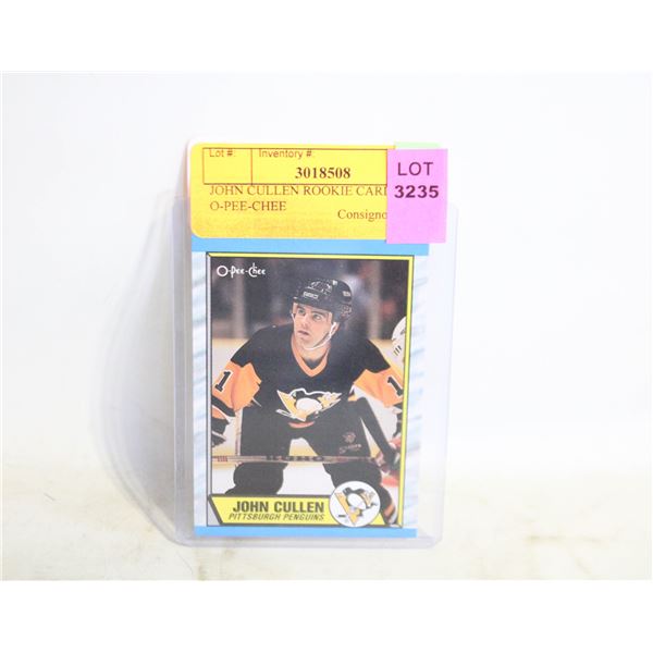 JOHN CULLEN ROOKIE CARD 1988-89 O-PEE-CHEE