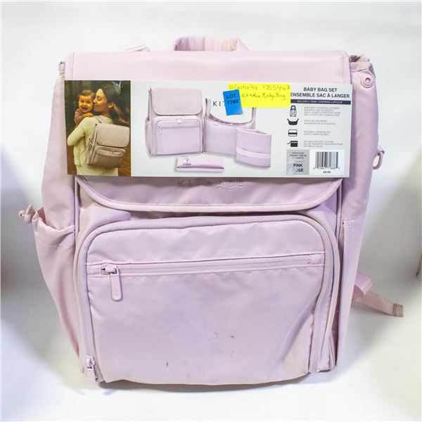 NEW 4 PIECE KIT + ACE BABY BAG SET ROSE PINK