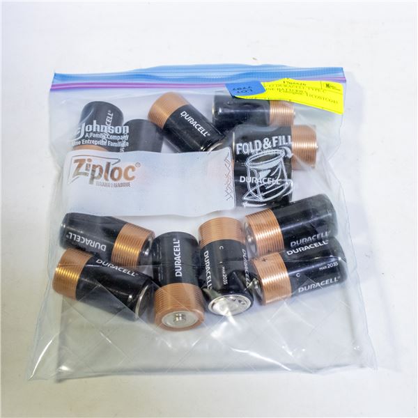 BAG OF 12 DURACELL TYPE C ALKALINE BATTERIES