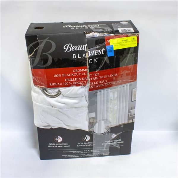 BEAUTYREST BLACKOUT CURTAINS WHITE - 2 PANELS