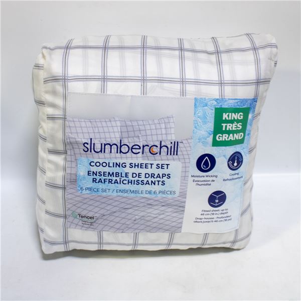 6 PIECE SLUMBER CHILL COOLING SHEET SET KING SIZE