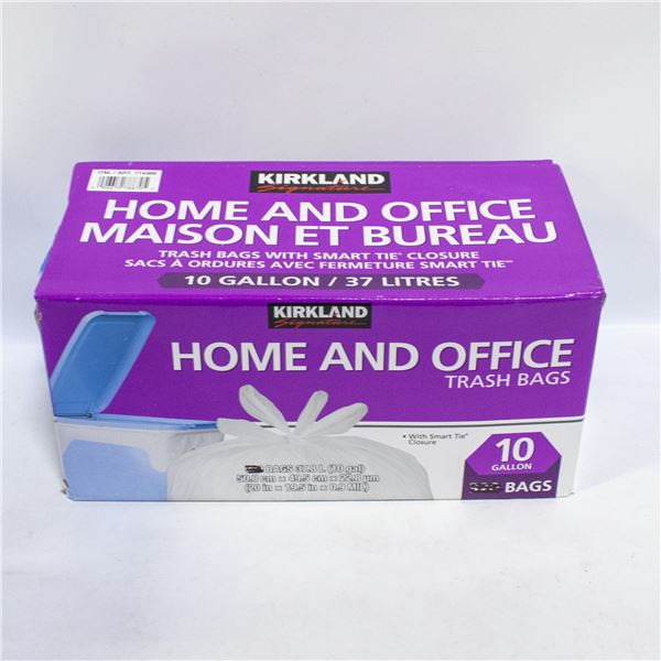 KIRKLAND HOME & OFFICE TRASH BAGS WHITE - 10G