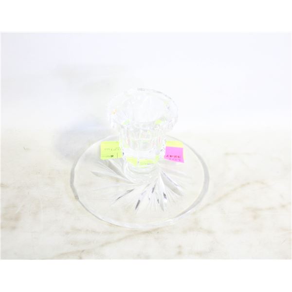 PINWHEEL CRYSTAL CANDLEHOLDER MIDCENTURY GLASSWARE