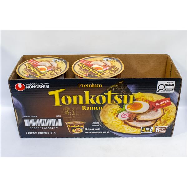 5 PACK OF NONGSHIM TONKOTSU RAMEN NOODLE BOWLS