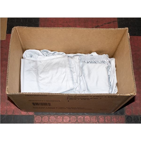 6 PIECE KIRKLAND COTTON SHEET SET LIGHT GREY QUEEN