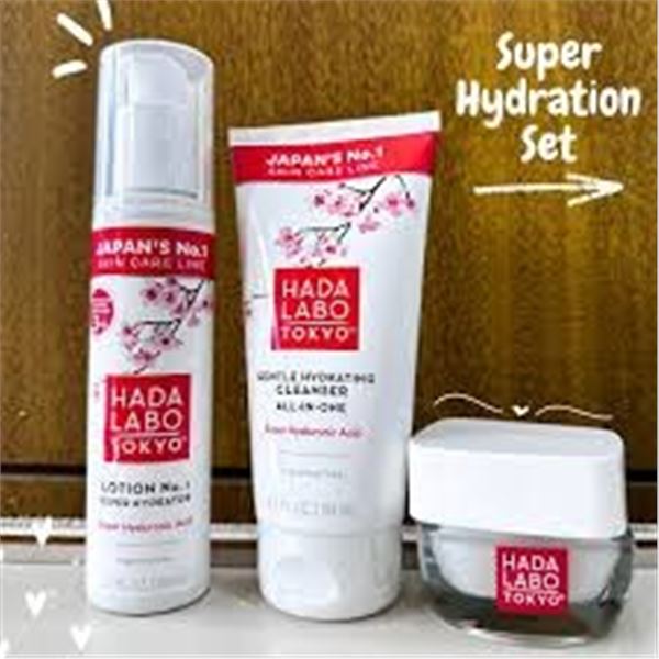 NEW 3 PIECE HADA LABO TOKYO SUPER HYDRATION SET