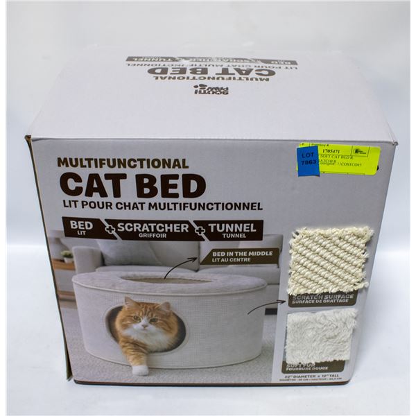 SOUTH PAW SOFT CAT BED & TUNNEL SCRATCHER