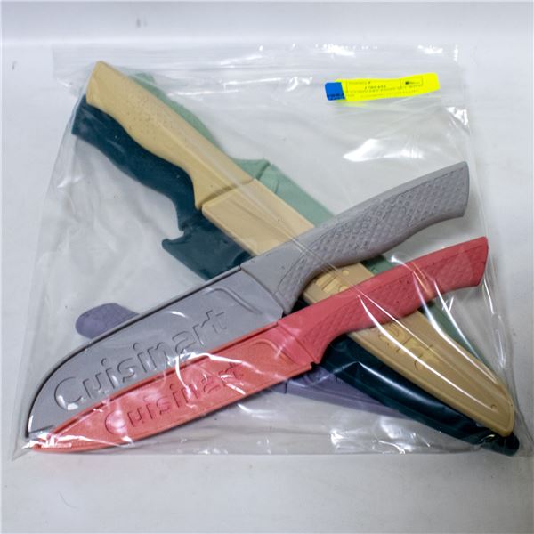 6 PIECE CUISINART KNIFE SET WITH SHEATHS
