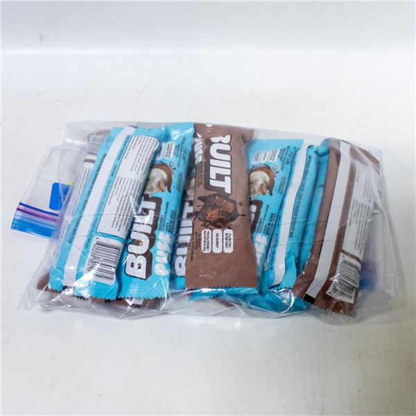 BAG OF 13 BUILT PUFF PROTEIN BARS BROWNIE BATTER &