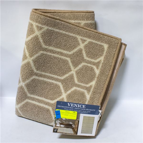 NEW VENICE DECORATIVE FLOOR MAT BEIGE - 30 X 45"