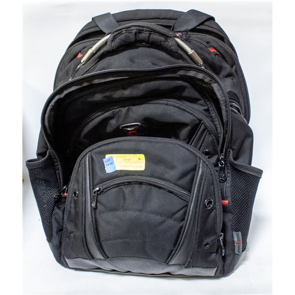SWISS GEAR COMPUTER BACKPACK BLACK - 35L CAPACITY