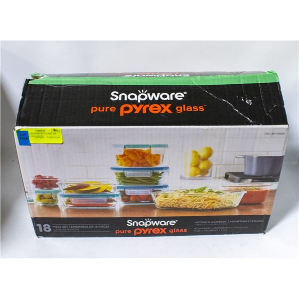 10 PIECE SNAPWARE GLASS AIR TIGHT CONTAINERS