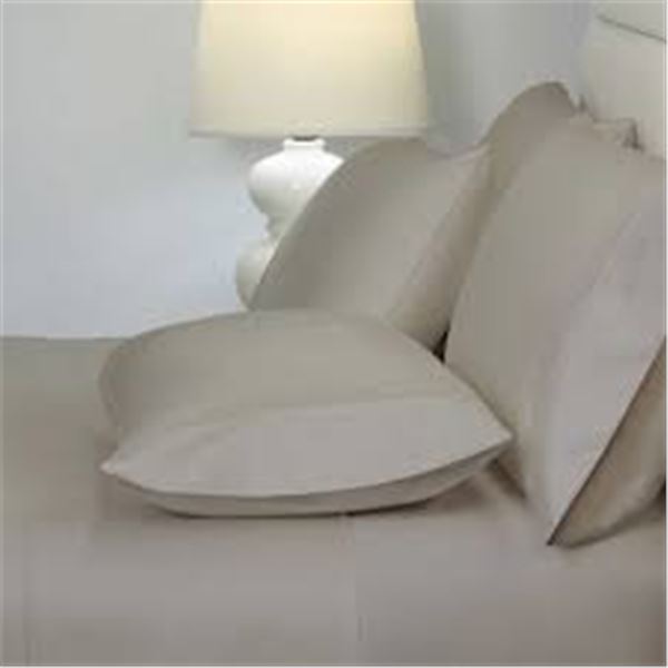NEW 6 PIECE KIRKLAND COTTON SHEET SET TAN KING SZ