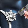 Image 4 : 1 CT CERTIFIED ROUND BRILLIANT MOISSANITE 925S