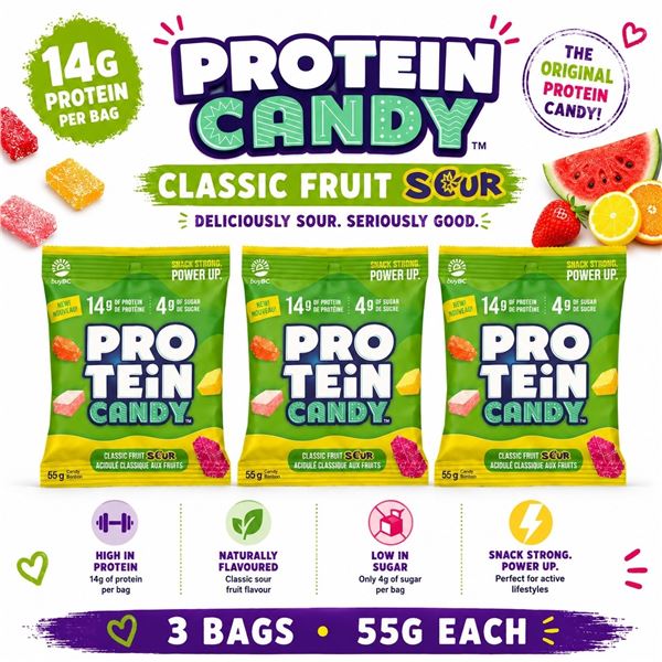 3 PROTEIN CANDY CLASSIC  FRUIT SOUR 14G PROTEIN