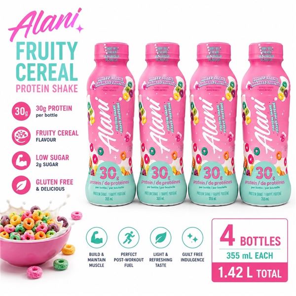 4 ALANI STRAWBERRY SHORTCAKE PROTEIN SHAKES 07/26