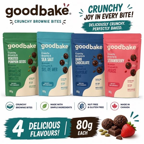 4 GOODBAKE CRUNCHY BROWNIE VARIETY 80G BB 06/26