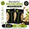 Image 1 : 2 BAGS WONDERFUL PISTACHIOS 225G BB 12/26