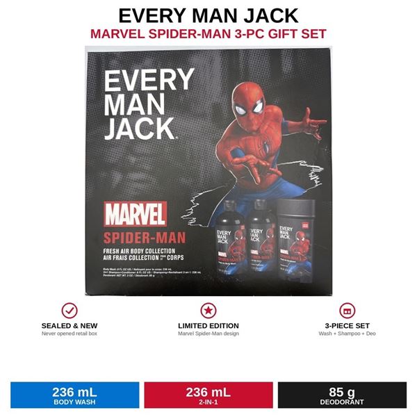 SPIDER-MAN EVERY MAN JACK 3PC GIFT SET