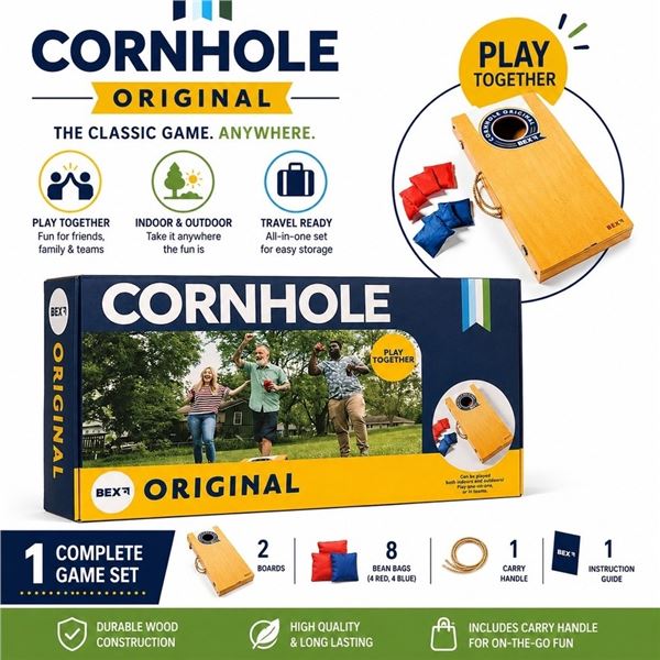 BEX ORIGINAL CORNHOLE TRAVEL GAME SET