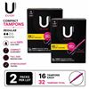 Image 1 : 2 U BY KOTEX CLICK REGULAR TAMPONS 16CT EACH