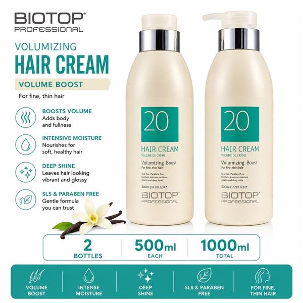 2 BIOTOP 20 VOLUMIZING HAIR CREAM 500ML