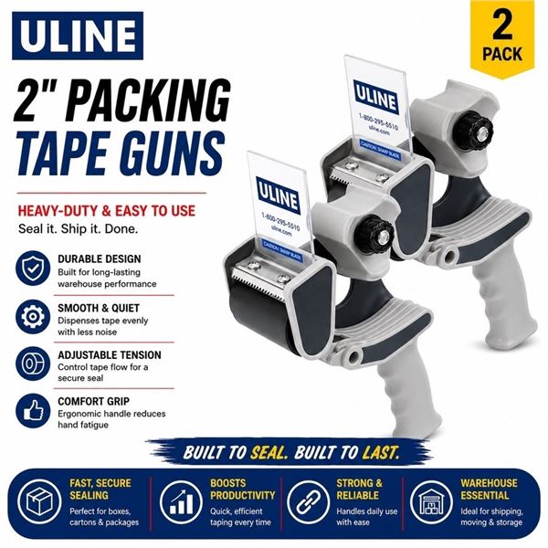 2 NEW ULINE 2-INCH PACKING TAPE GUNS