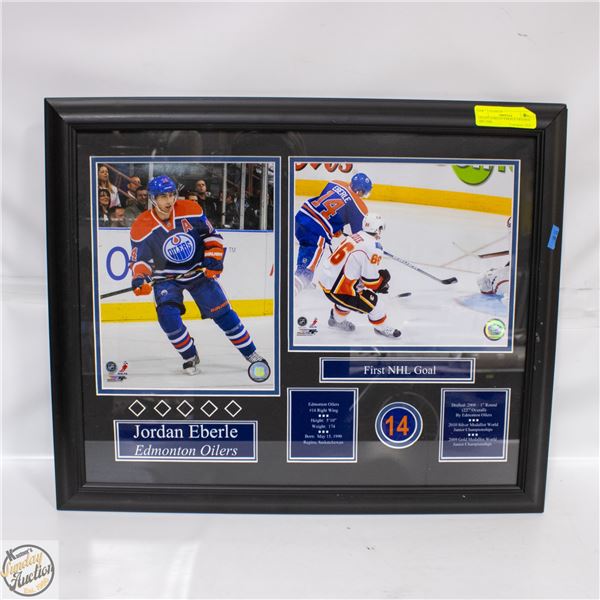 OILERS JORDAN EBERLE FRAMED ART NHL