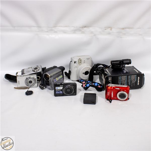LOT OF ASSORTED CAMERAS