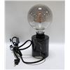 Image 1 : POLISHED BLACK MARBLE TABLE LIGHT BASE WITH