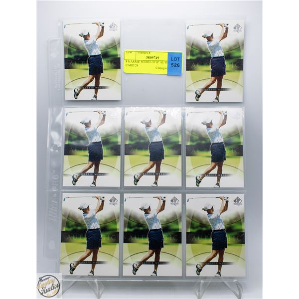 8 KARRIE WEBB UD SP AUTHENTIC CARD 24