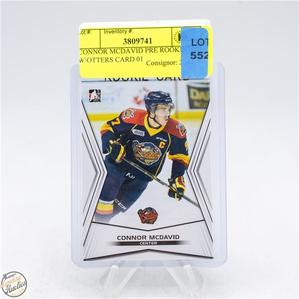 CONNOR MCDAVID PRE ROOKIE 2014 W/OTTERS CARD 01