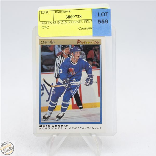 MATS SUNDIN ROOKIE PREMIERE OPC