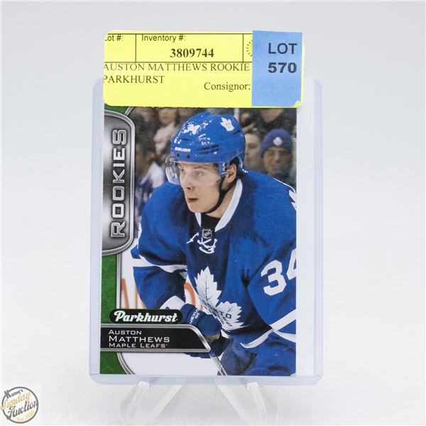 AUSTON MATTHEWS ROOKIE PARKHURST