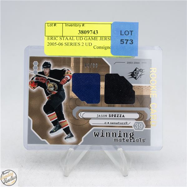 ERIC STAAL UD GAME JERSEY 2005-06 SERIES 2 UD