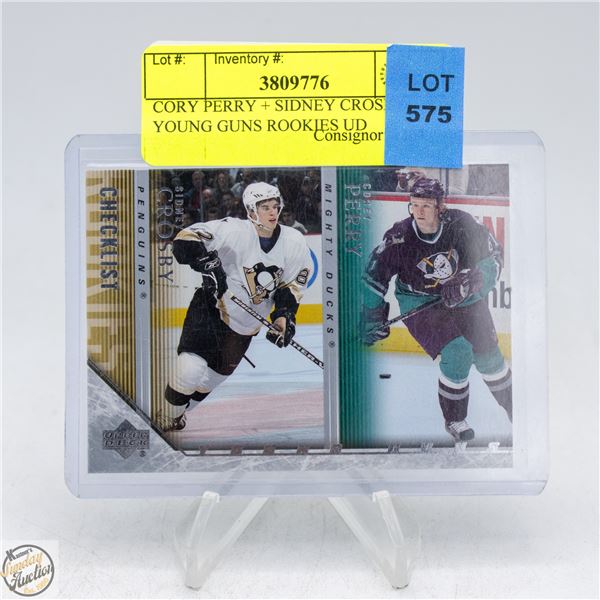CORY PERRY + SIDNEY CROSBY YOUNG GUNS ROOKIES UD