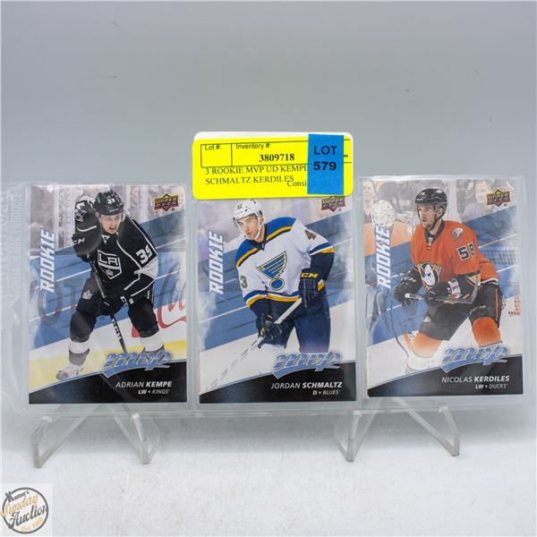 3 ROOKIE MVP UD KEMPE SCHMALTZ KERDILES