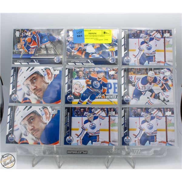 9 OILERS 2015-16 EBERLE HALL SCRIVENS POULIOT ETC
