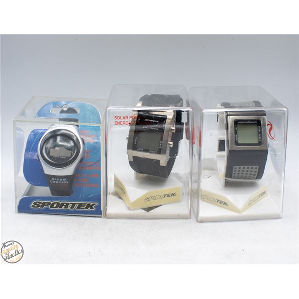 BOX WITH 3 NEW SPORTEK WATCHES